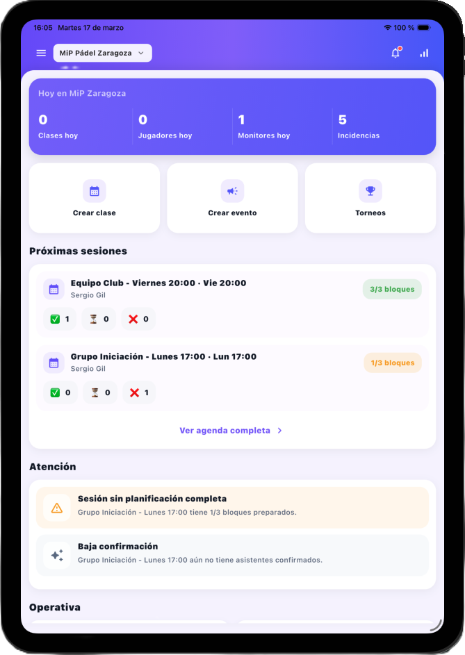 Club Dashboard